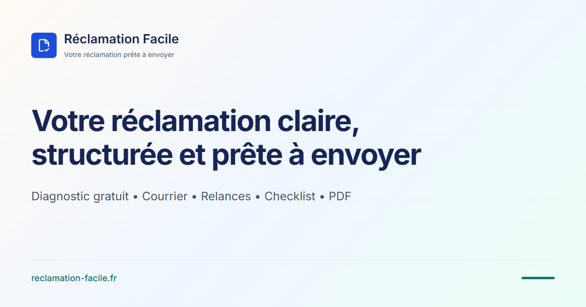 Visuel de couverture de Réclamation Facile